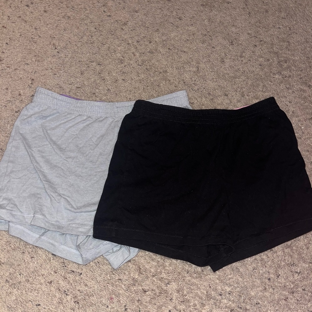 Wonder Nation Black and Gray Athletic Shorts Soft Elastic Waist